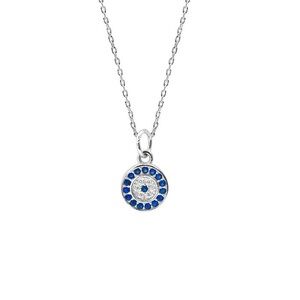 Sterling Silver Round Pendant Necklace